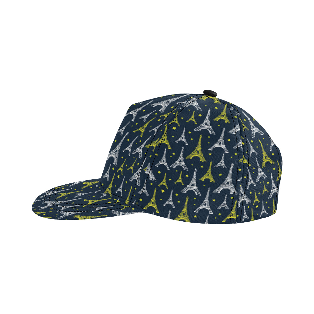 Eiffel Tower Star Print Snapback Cap