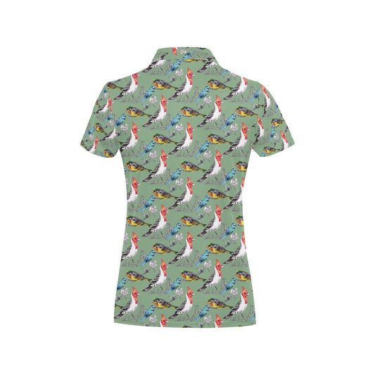 Birds Pattern Print Design 07 Women's Polo Shirt