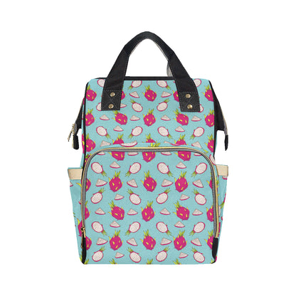 Dragonfruit Pattern Print Design DF01 Diaper Bag Backpack