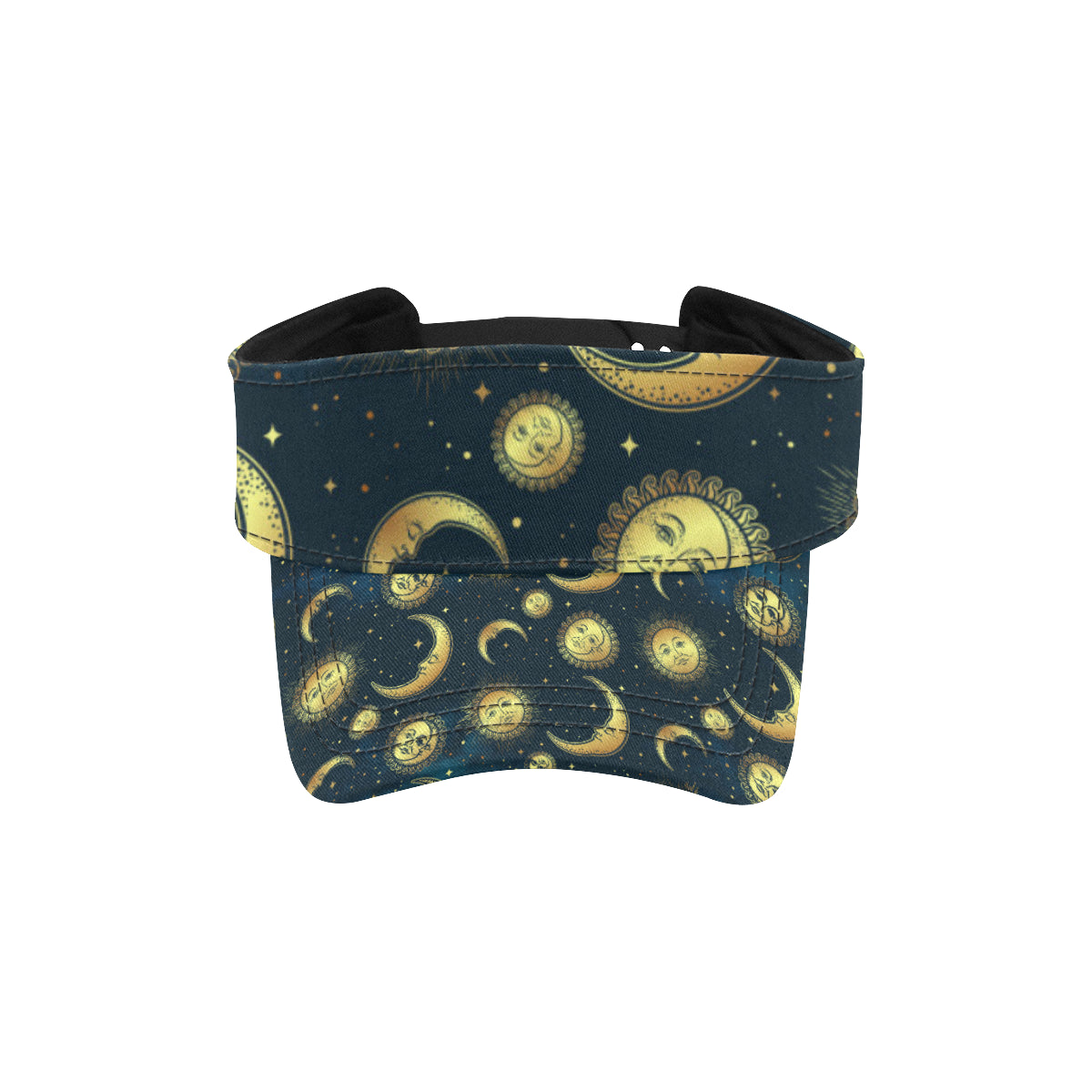 Gold Sun Moon Face Unisex Sun Visor
