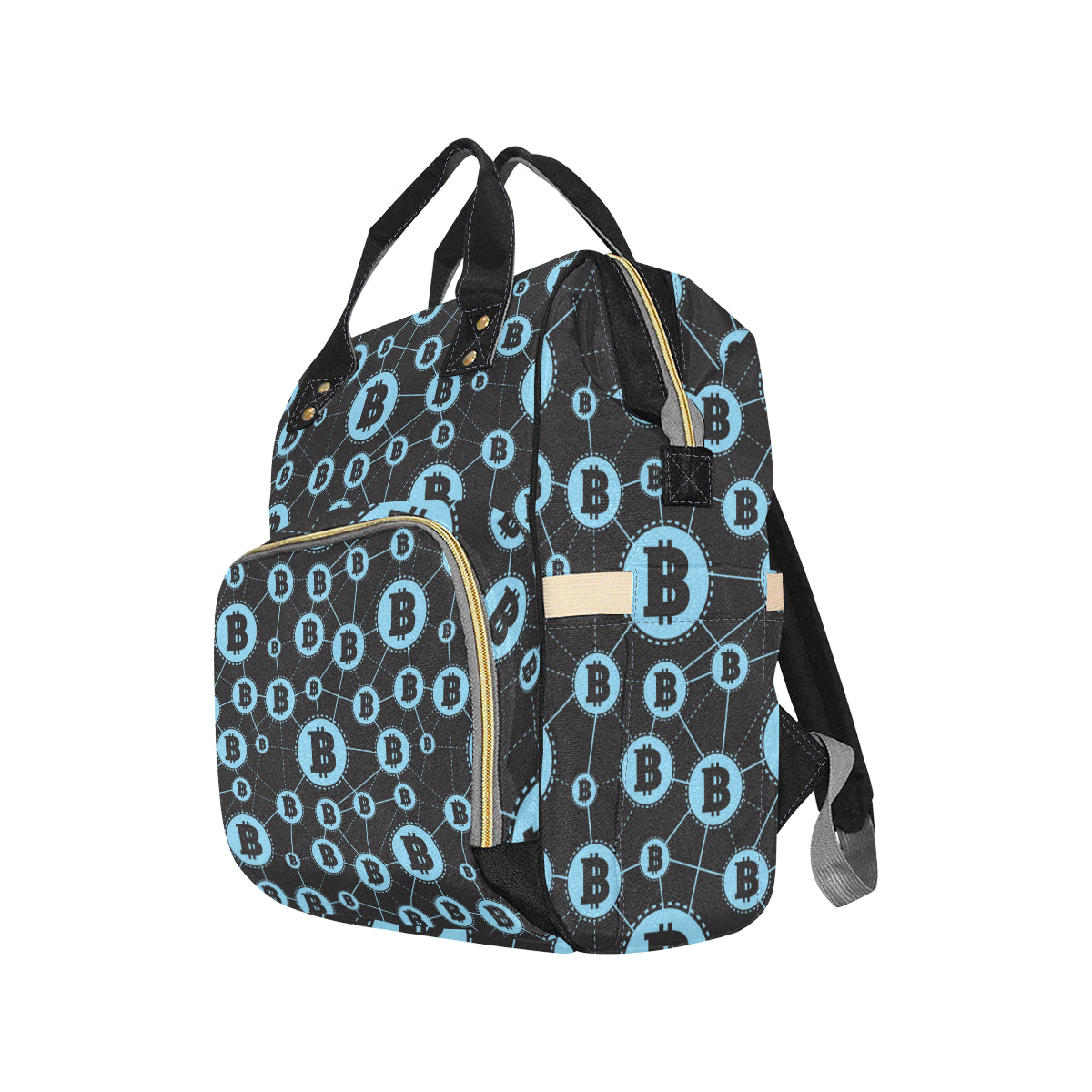 Cryptocurrency Pattern Print Design 02 Diaper Bag Backpack