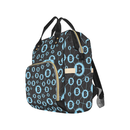 Cryptocurrency Pattern Print Design 02 Diaper Bag Backpack