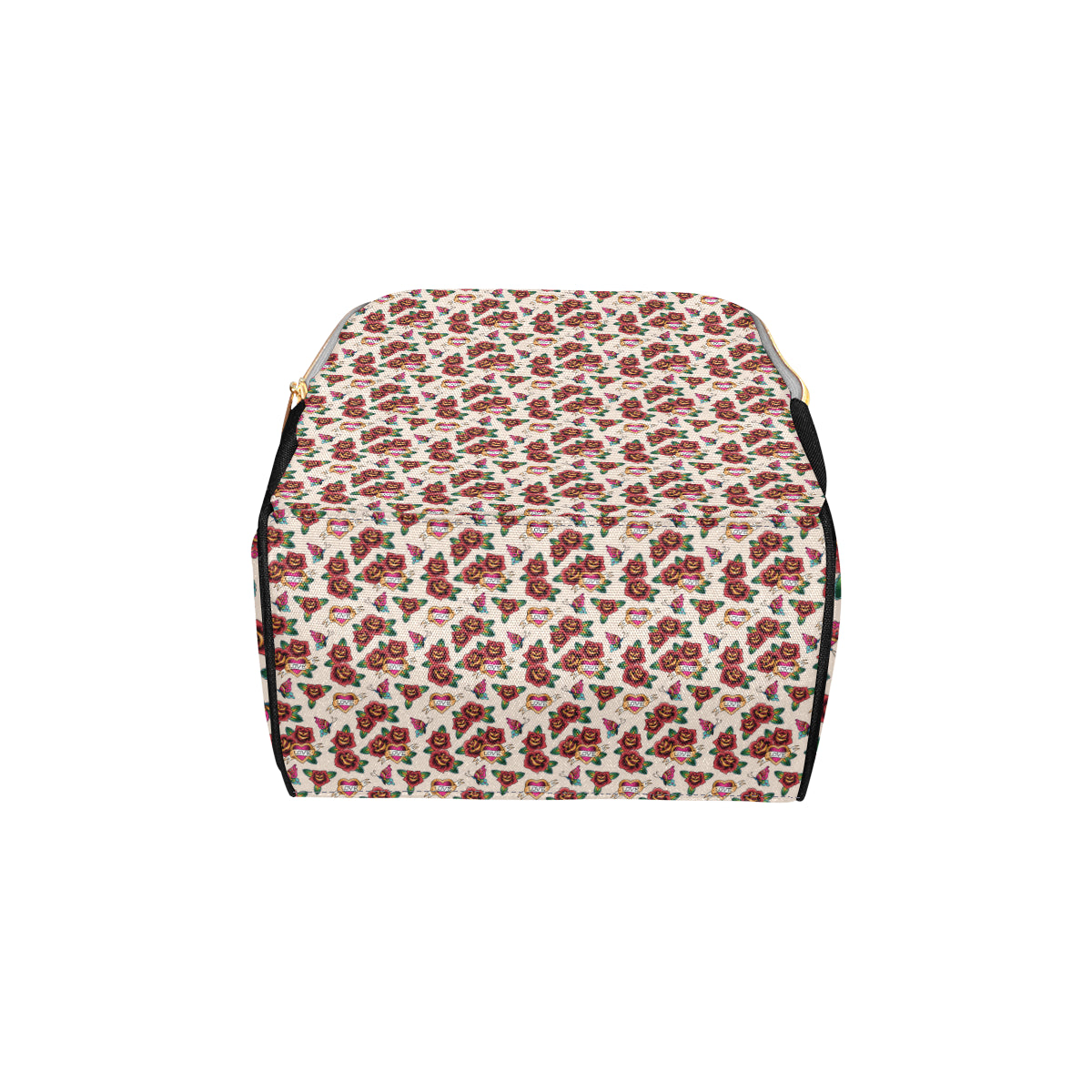 Old School Tattoo Rose Pattern Diaper Bag Backpack