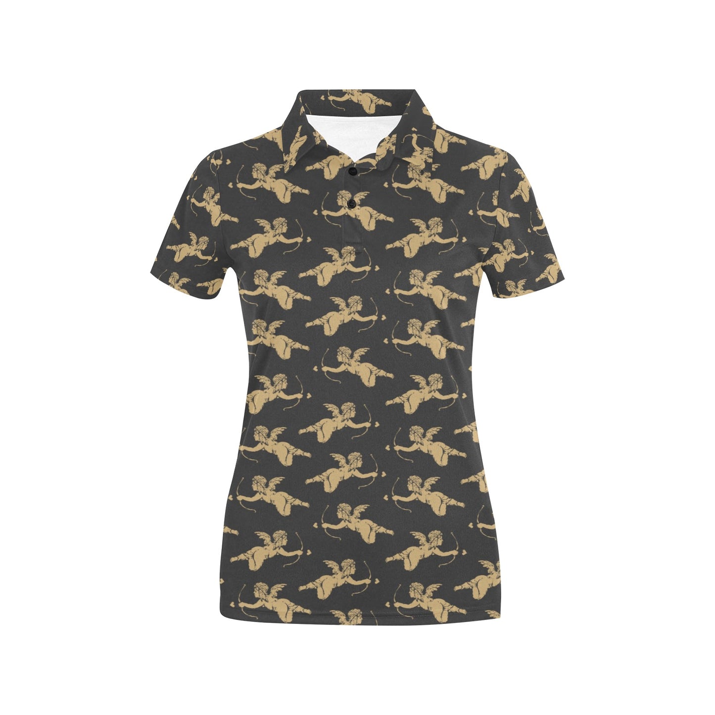 Cupid Pattern Print Design 02 Women's Polo Shirt