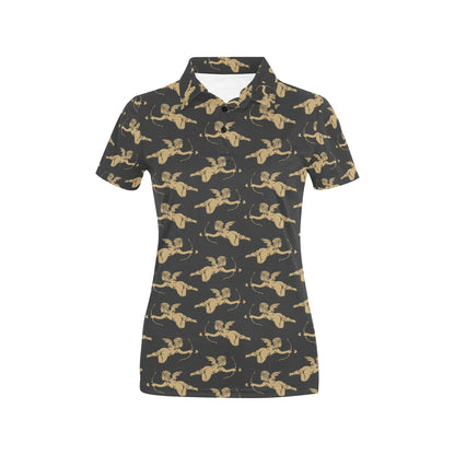Cupid Pattern Print Design 02 Women's Polo Shirt
