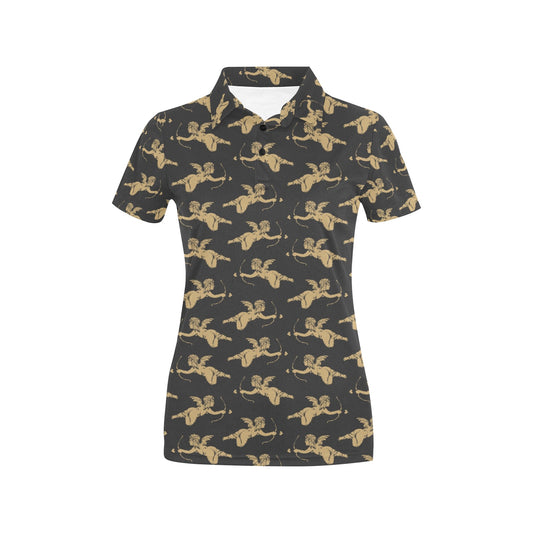 Cupid Pattern Print Design 02 Women's Polo Shirt