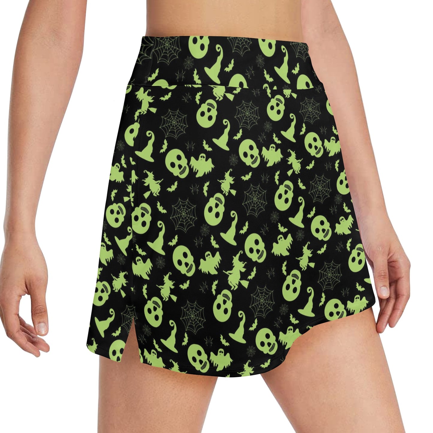 Witch Halloween Print Design LKS306 17" Golf & Pickleball Skort with Pockets