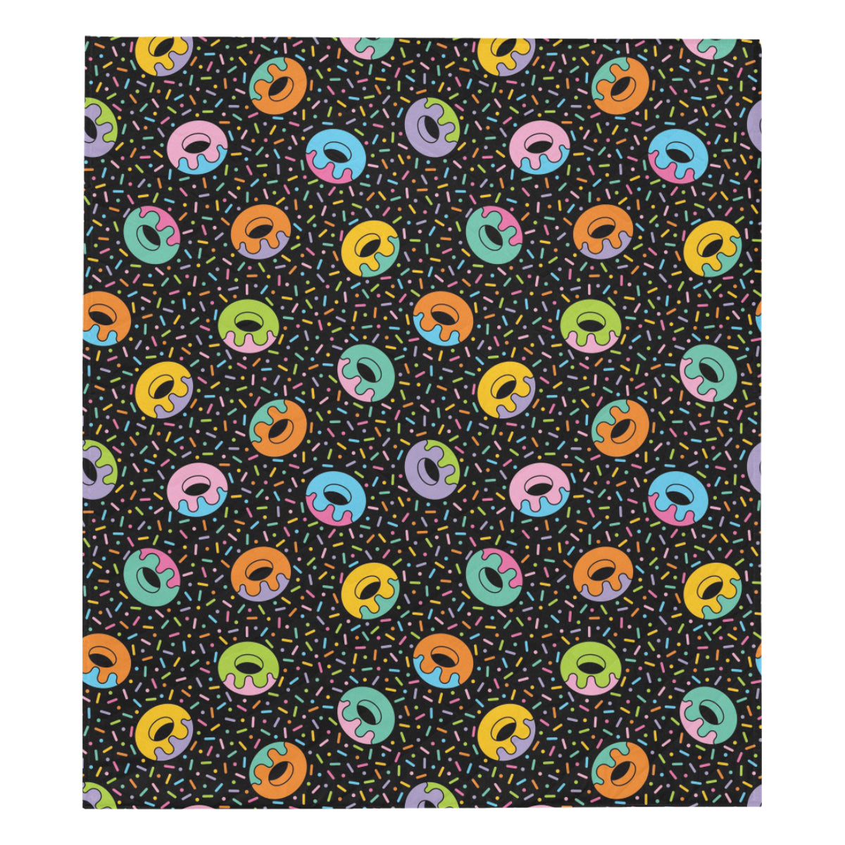 Donut Pattern Print Design DN012 Premium Quilt