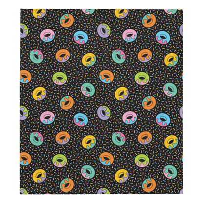 Donut Pattern Print Design DN012 Premium Quilt