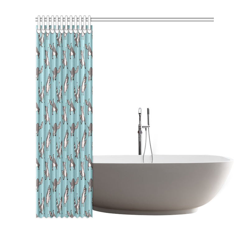 Raccoon Pattern Print Design A07 Shower Curtain