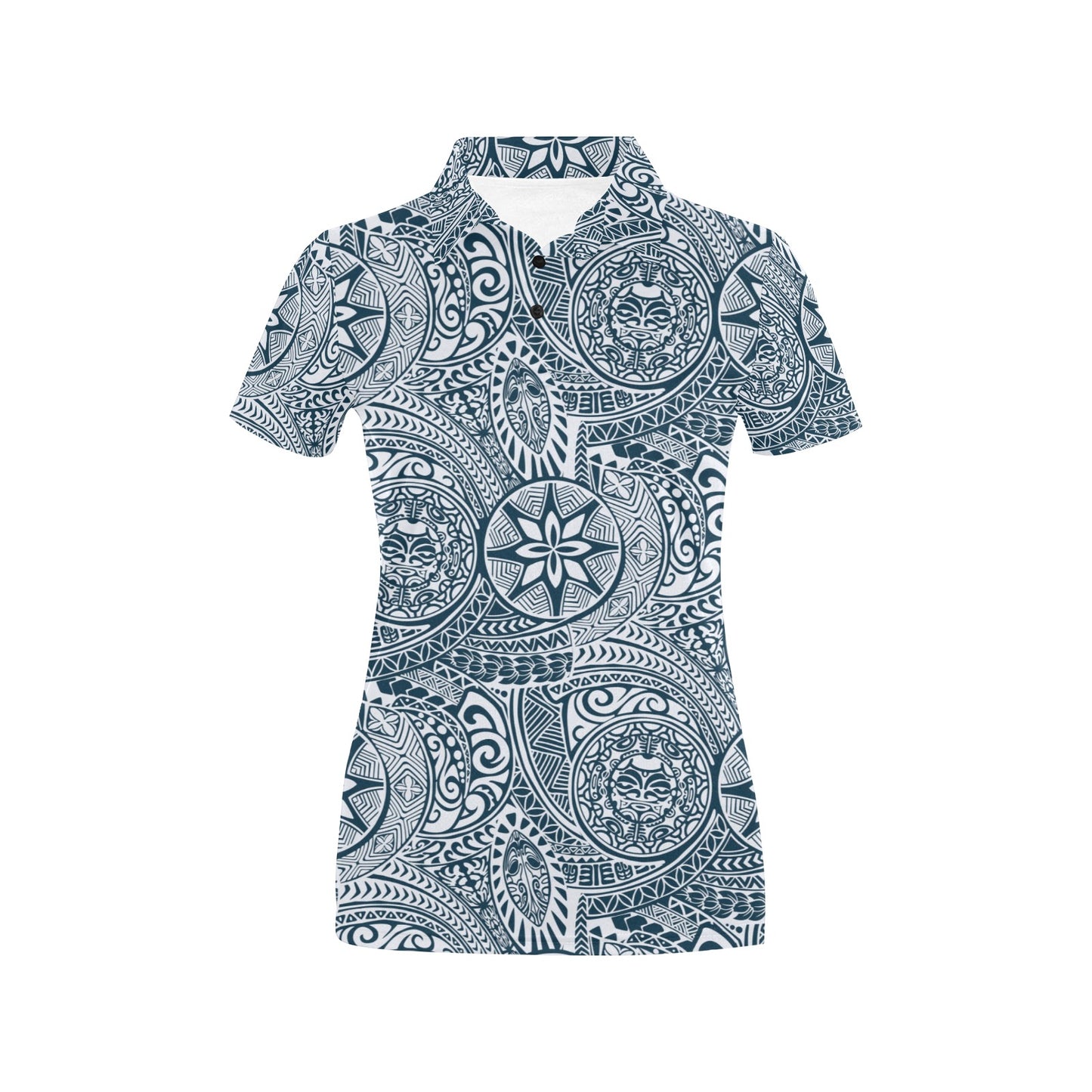 Polynesian Pattern Print Design A03 Women's Polo Shirt