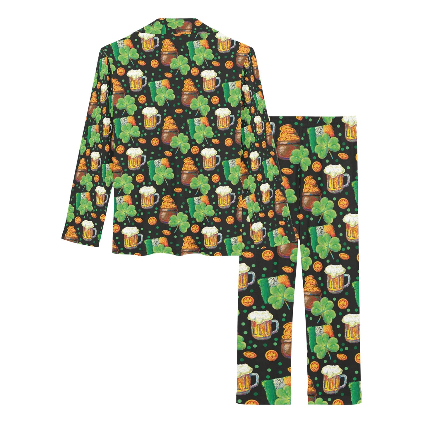 St Patricks Day Print Design LKS303 Women's Long Pajama Set