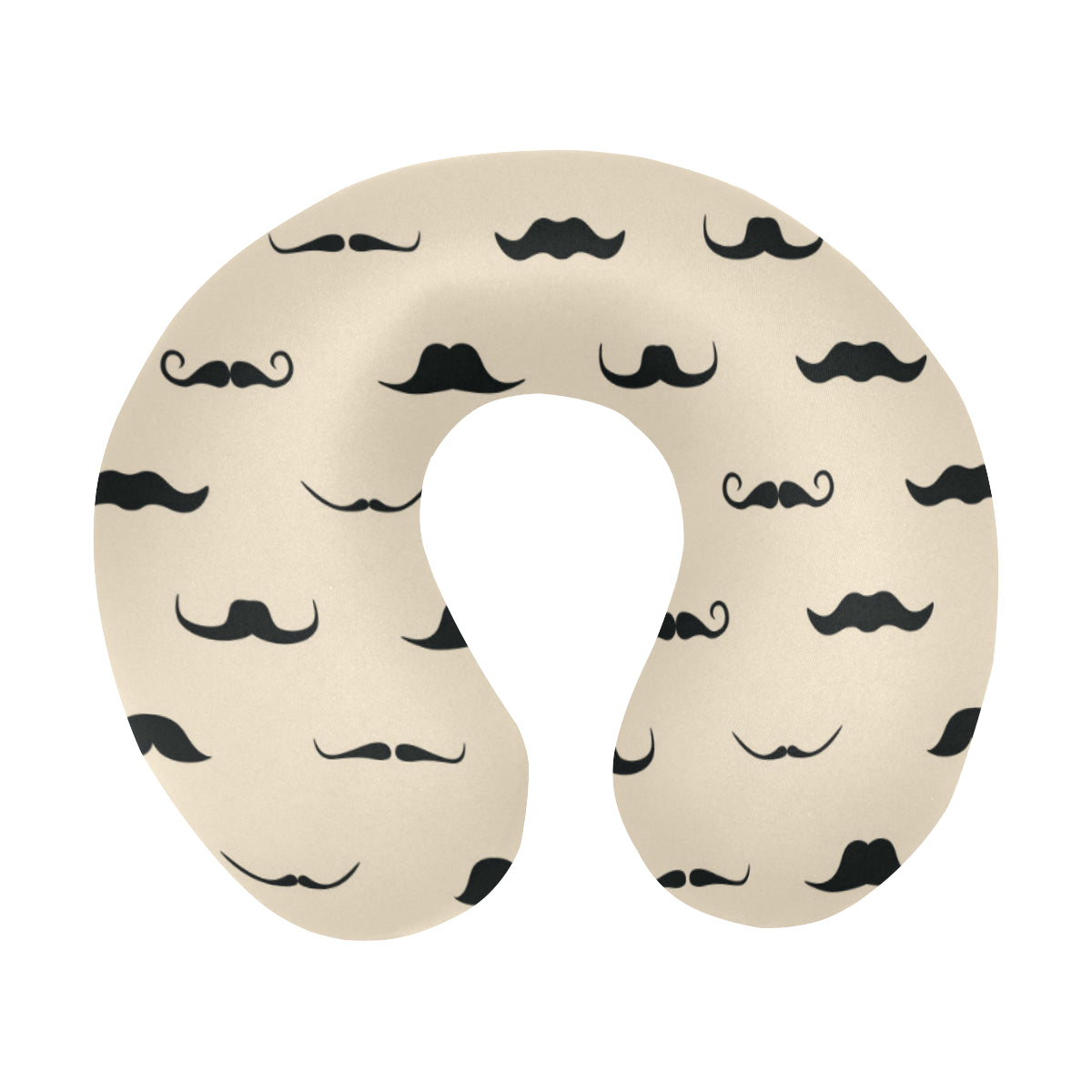 Mustache Pattern Print Design A03 U-Shaped Travel Neck Pillow