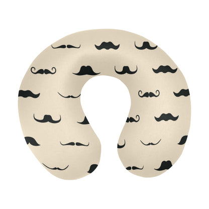 Mustache Pattern Print Design A03 U-Shaped Travel Neck Pillow