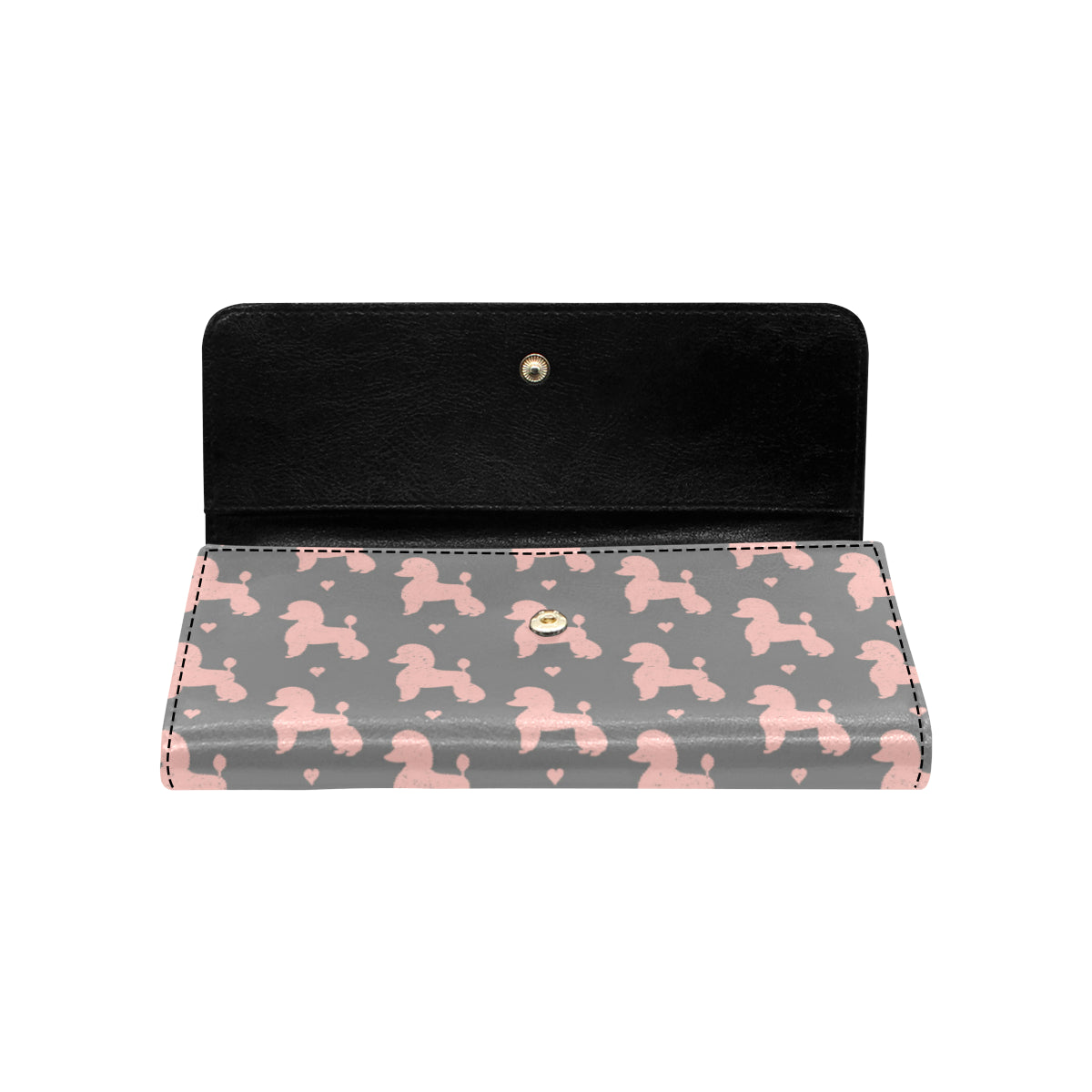 Poodle Pattern Print Design A02 Women's Trifold Wallet