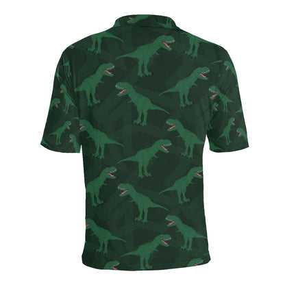 T Rex Pattern Print Design A06 Men Polo Shirt