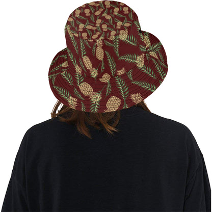 Pineapple Pattern Print Design PP013 Unisex Bucket Hat