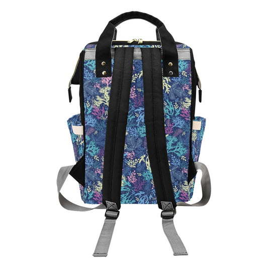 Seaweed Print Design LKS301 Diaper Bag Backpack