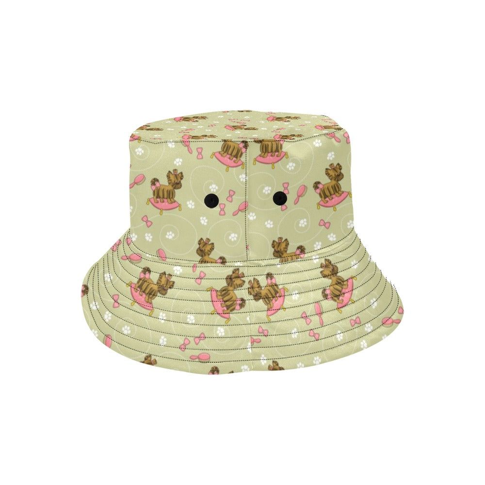 Yorkshire Cute Terriers Print Design LKS301 Unisex Bucket Hat