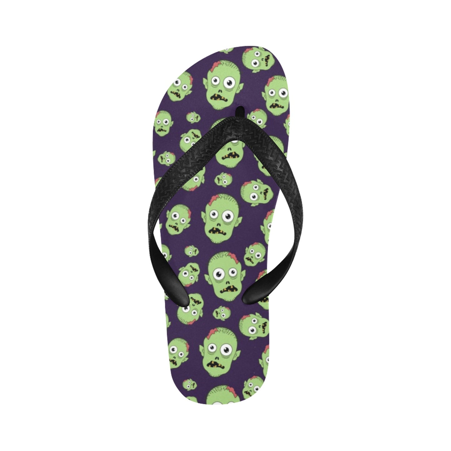 Zombie Print Design LKS303 Flip Flops