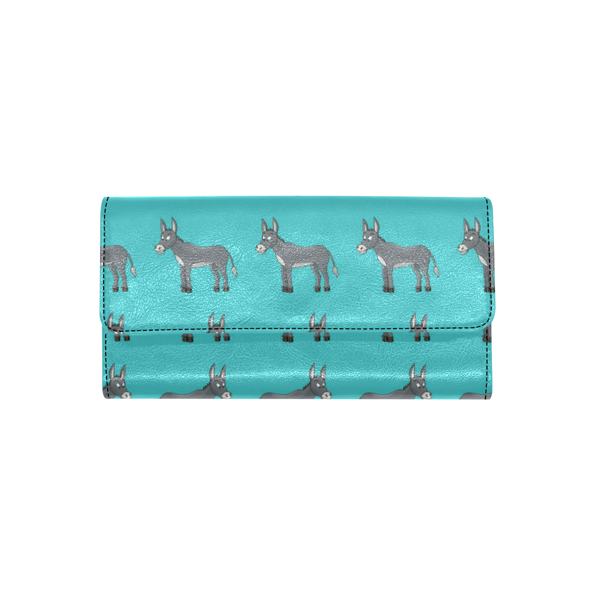 Donkey Pattern Print Design 01 Women's Trifold Wallet
