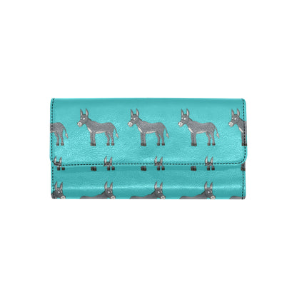 Donkey Pattern Print Design 01 Women's Trifold Wallet
