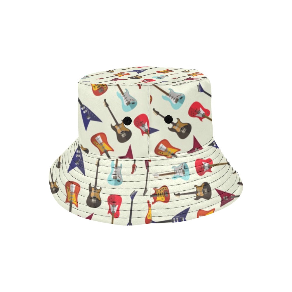 Electric Guitar Print Design LKS404 Unisex Bucket Hat
