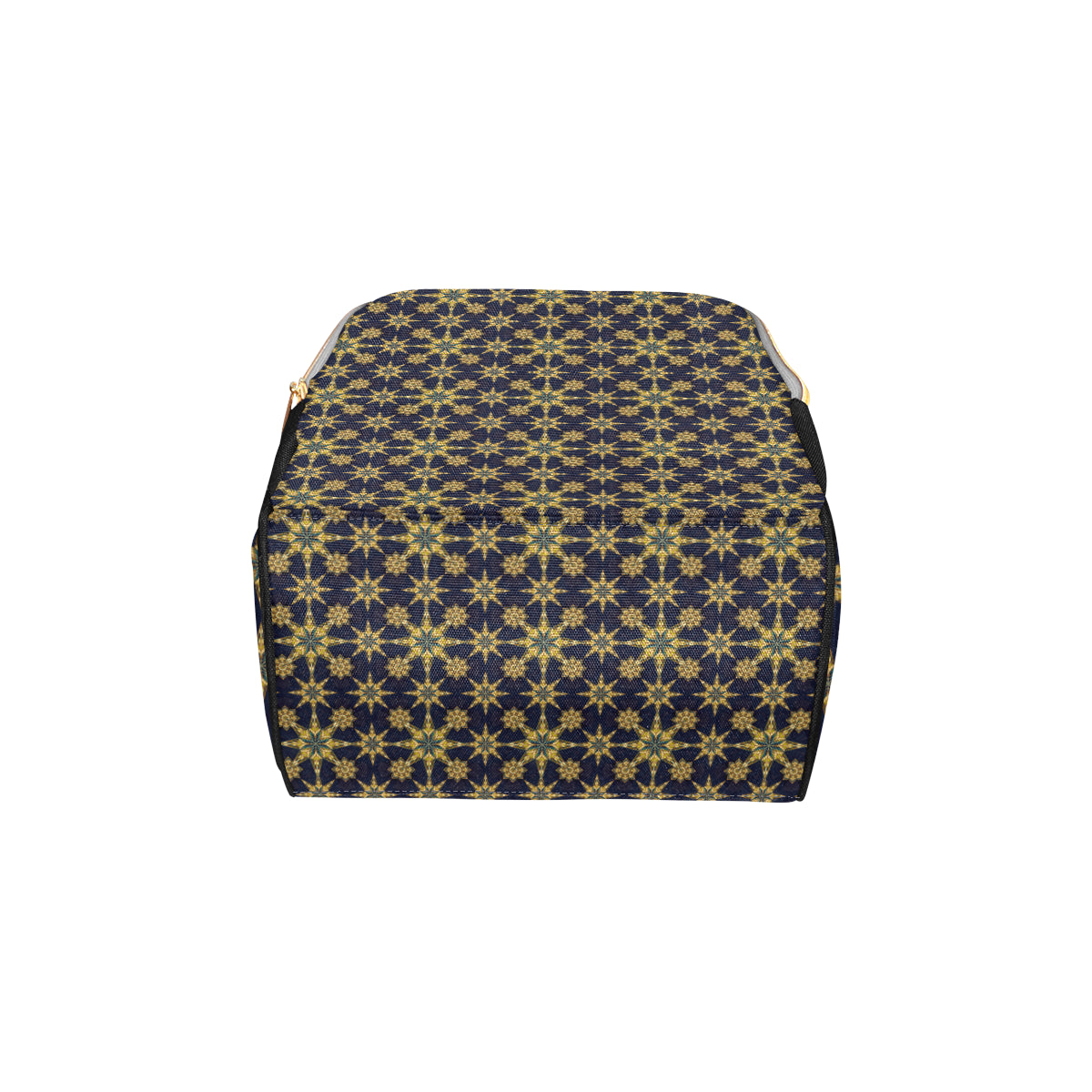 kaleidoscope Gold Print Design Diaper Bag Backpack
