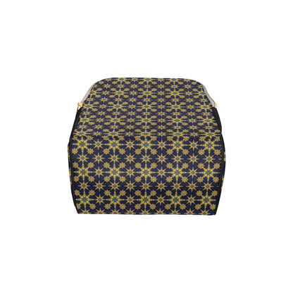 kaleidoscope Gold Print Design Diaper Bag Backpack