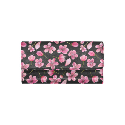 Apple blossom Pattern Print Design AB03 Women's Trifold Wallet