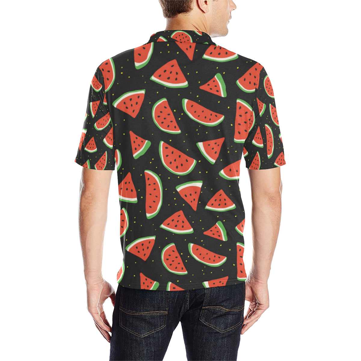 Watermelon Pattern Print Design WM09 Men Polo Shirt