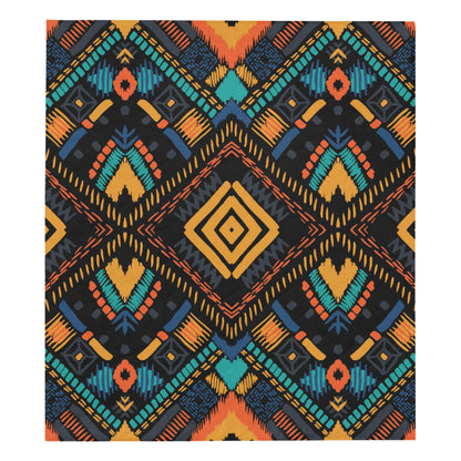 Kente Pattern Print Design 05 Premium Quilt