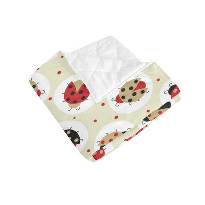 Ladybug Pattern Print Design 03 Premium Quilt