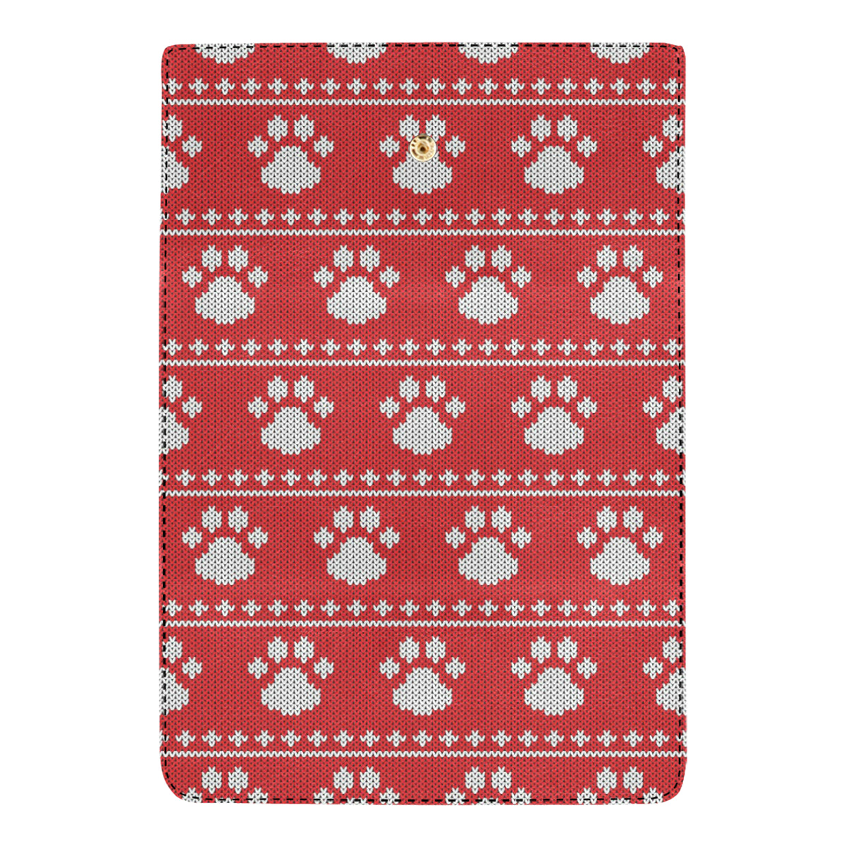 Knit Paw Pattern Print Design 03 Women's Trifold Wallet