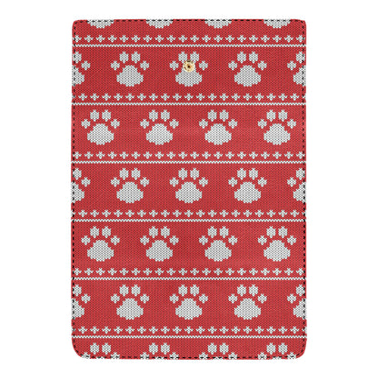 Knit Paw Pattern Print Design 03 Women's Trifold Wallet