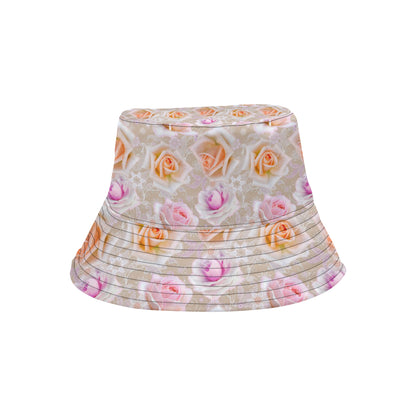 Rose Pattern Print Design RO011 Unisex Bucket Hat