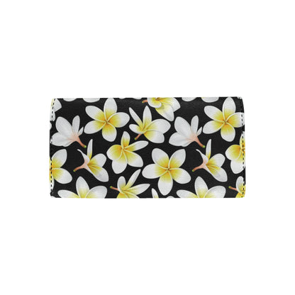 Yellow Plumeria Hawaiian Flowers Women's Trifold Wallet