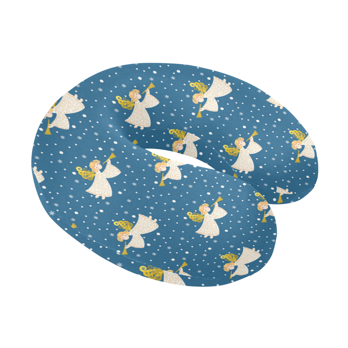 Angel Pattern Print Design 08 U-Shaped Travel Neck Pillow