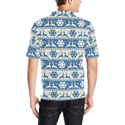 Reindeer Print Design LKS401 Men Polo Shirt