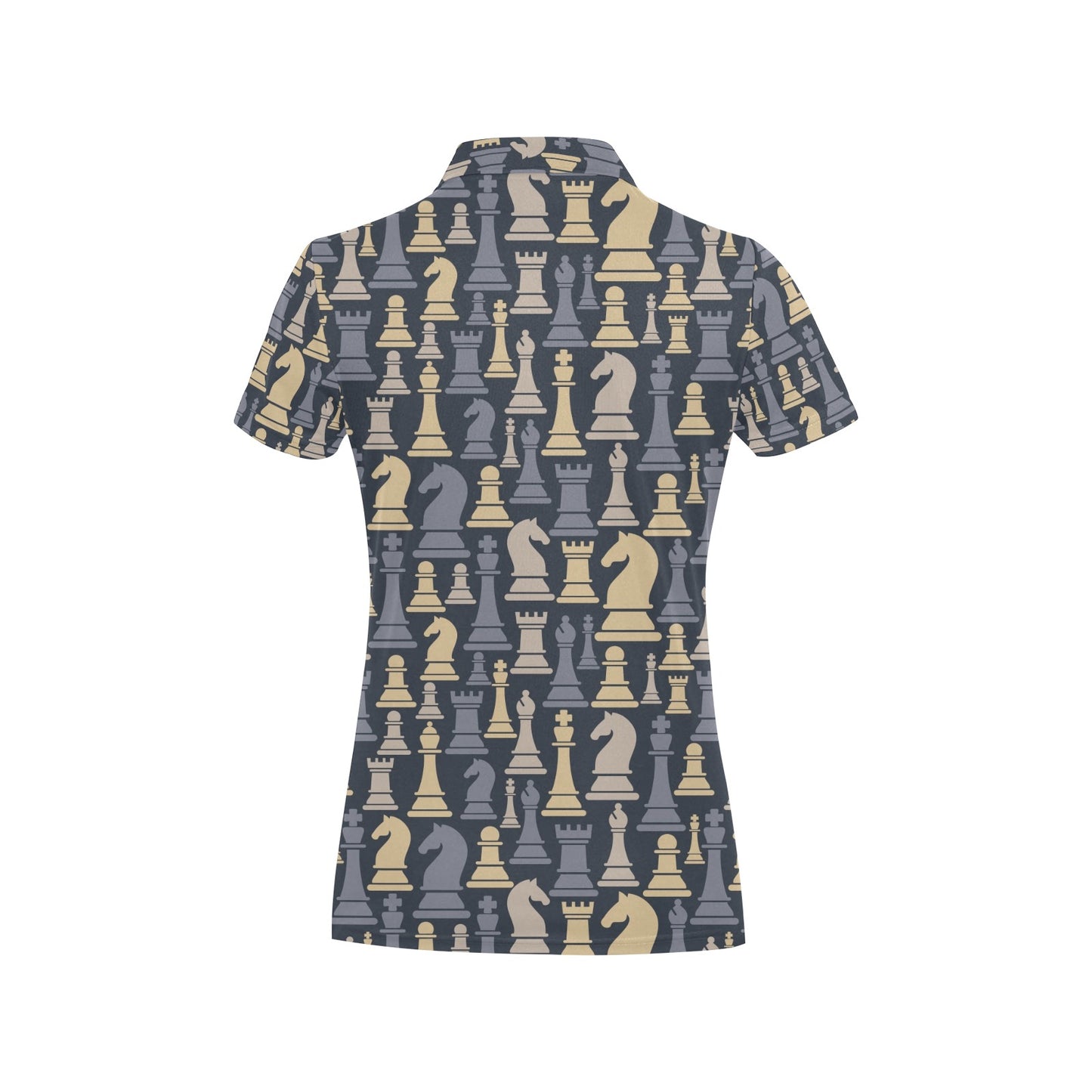Chess Pattern Print Design 04 Women's Polo Shirt