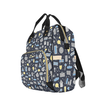 Accounting Financial Pattern Print Design 04 Diaper Bag Backpack