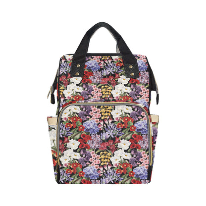 Summer Floral Pattern Print Design SF04 Diaper Bag Backpack