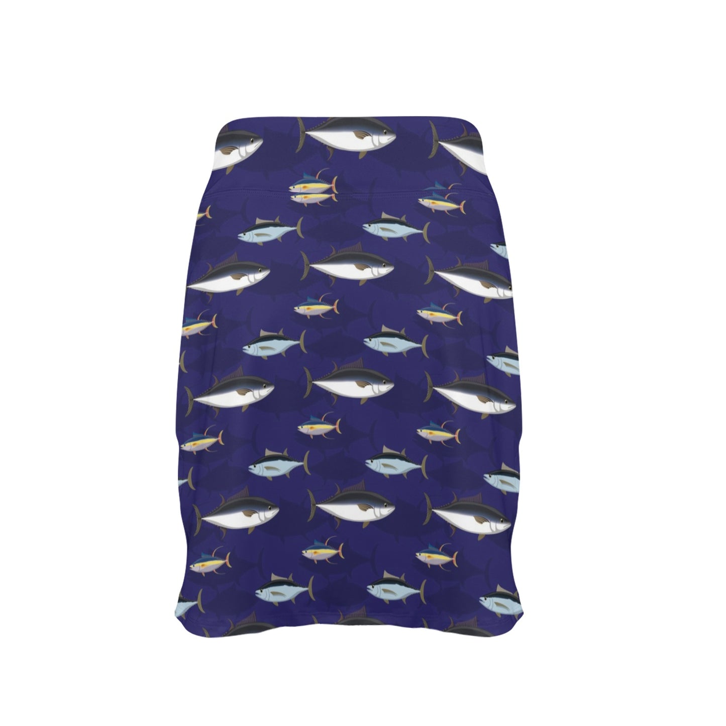 Tuna Fish Print Design LKS304 17" Golf & Pickleball Skort with Pockets