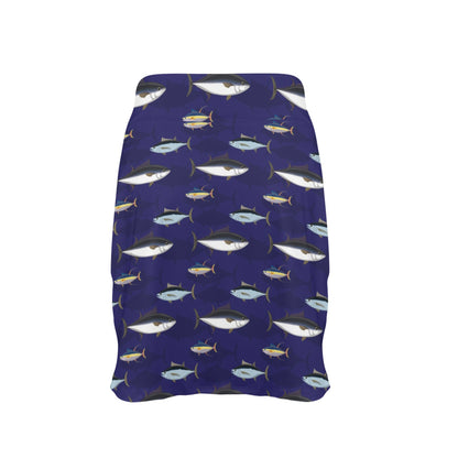 Tuna Fish Print Design LKS304 17" Golf & Pickleball Skort with Pockets