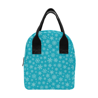 Snowflake Print Design LKS304 Insulated Lunch Bag