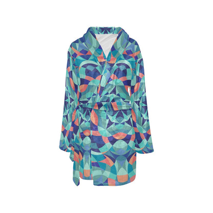 Kaleidoscope Pattern Print Design 03 Women's Fleece Robe