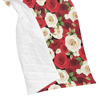 Rose Pattern Print Design RO06 Premium Quilt