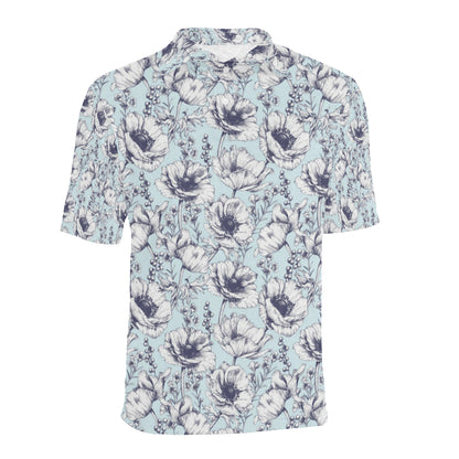 Anemone Pattern Print Design 02 Men Polo Shirt