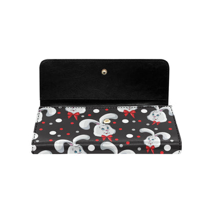 Rabbit Pattern Print Design RB012 Women's Trifold Wallet