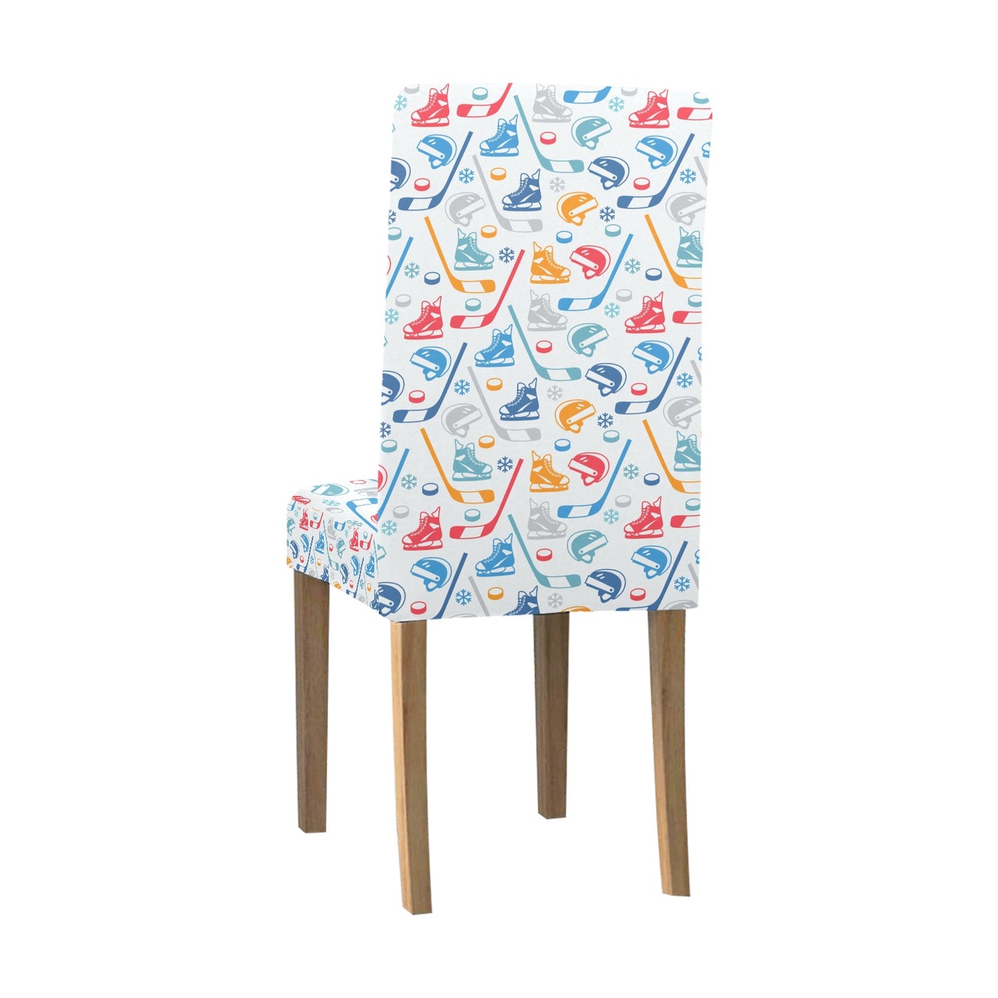 Hockey Equipment Print Design LKS301 Dining Chair Slipcover